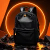 Moda versátil mochila negra mochila casual de gran capacidad mochila de estudiante unisex estilo de tendencia Specification image